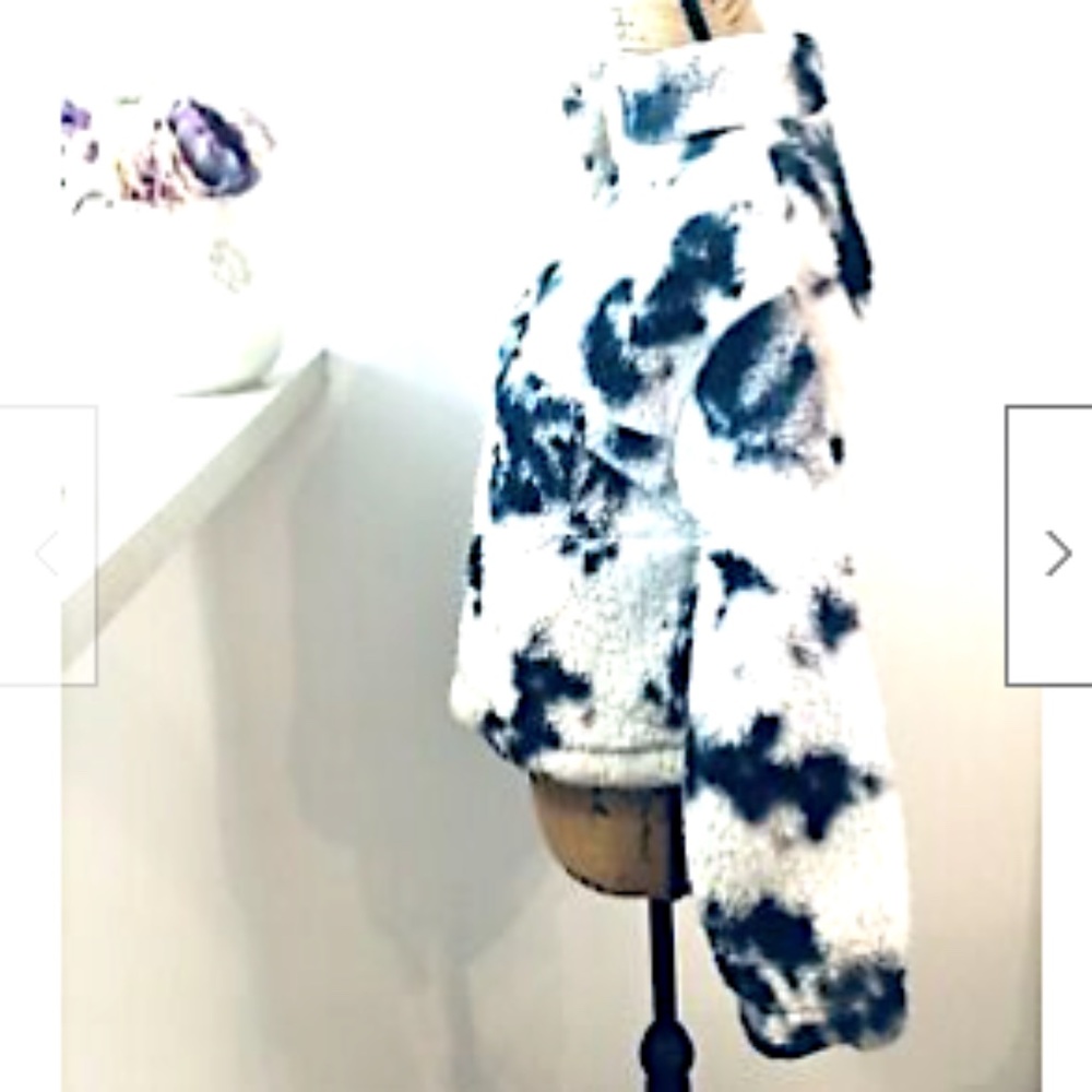 Wild Fable Women Teddy Jacket Sherpa White Blue XS - Picture 4 of 12